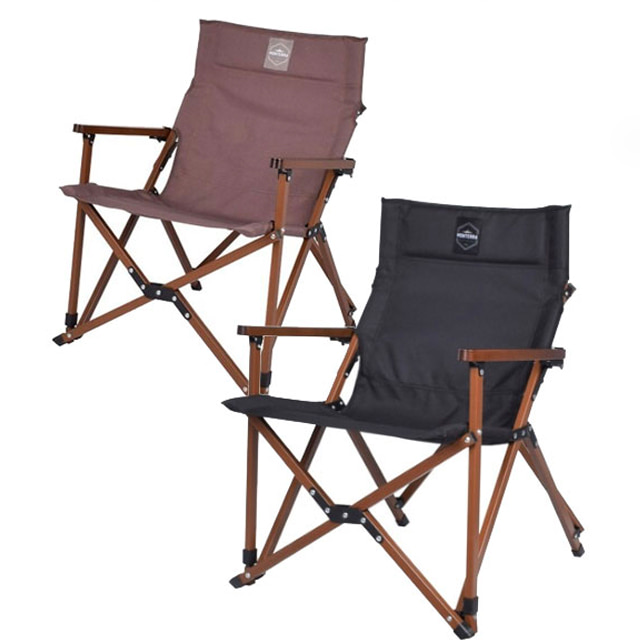 몬테라 우드 하프 릴렉스체어 (2가지 색상) 접이식 야외용 휴대용 낚시 캠핑 의자