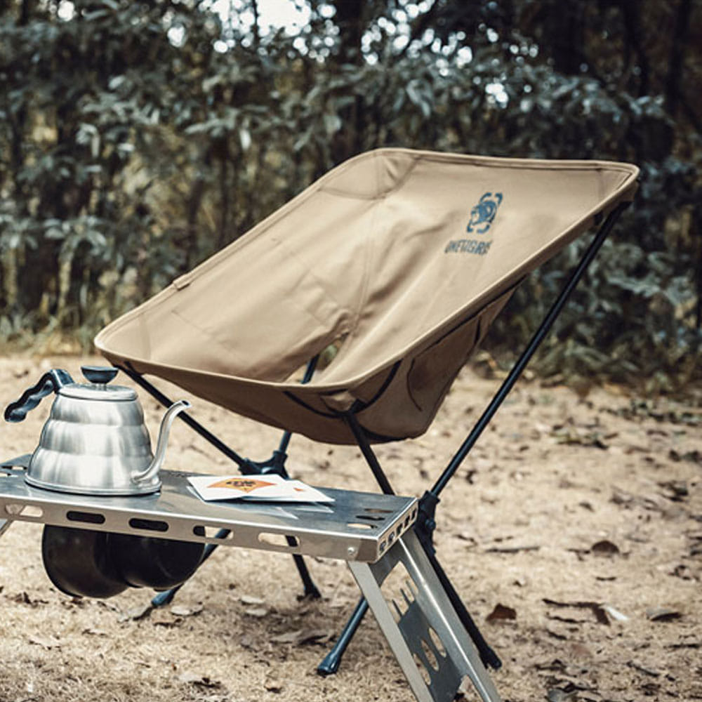 원티그리스 ONETIGRIS 포터블 캠핑의자 브라운 휴대용 야외용 낚시 백패킹 경량 체어